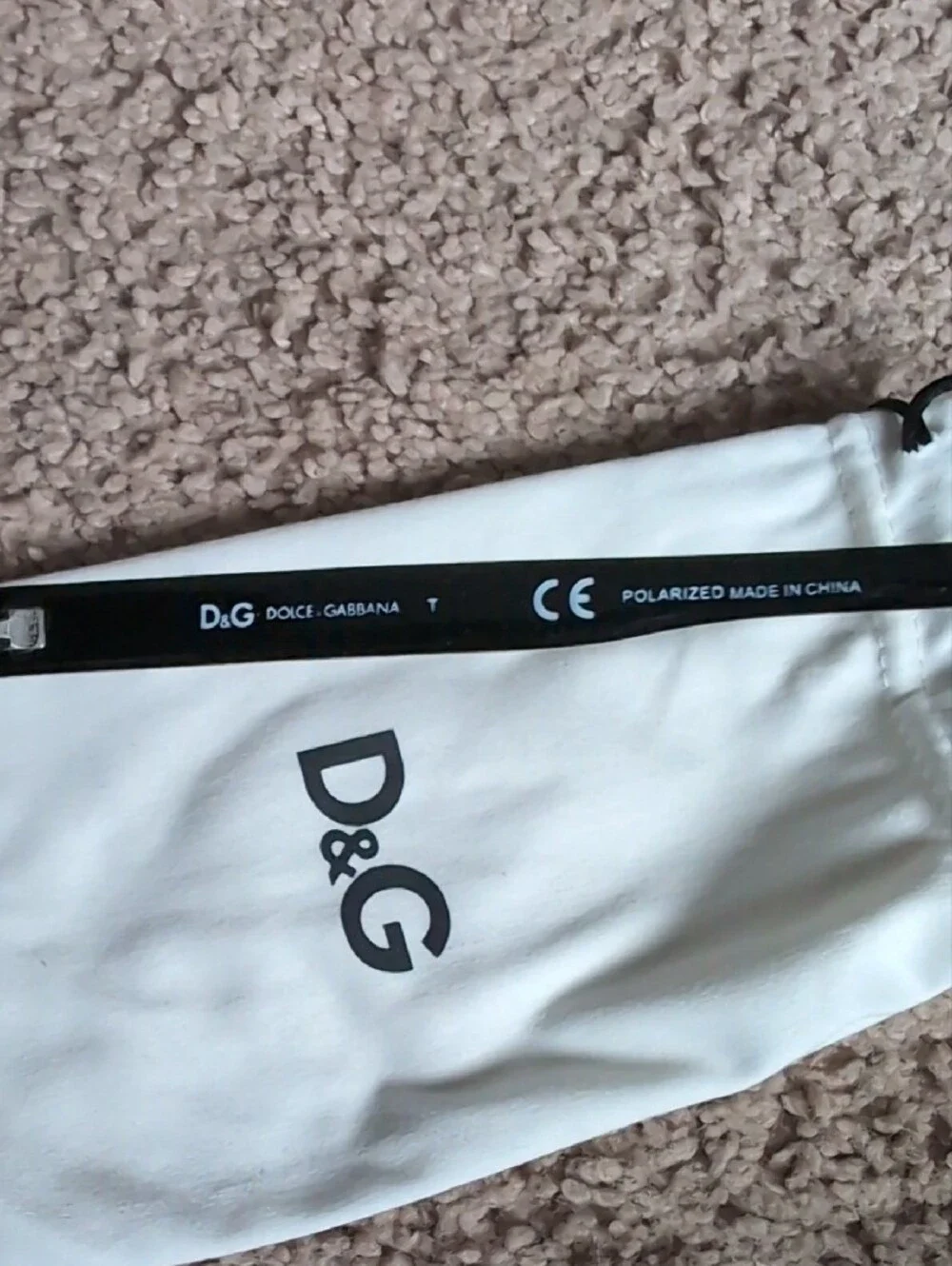 D&G Black Aviator Sunglasses with Dark Lenses